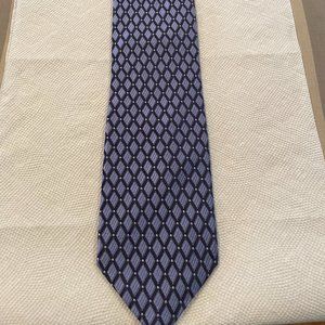 Vintage Ike Behar – Purple Silk Tie with Geometric Pattern